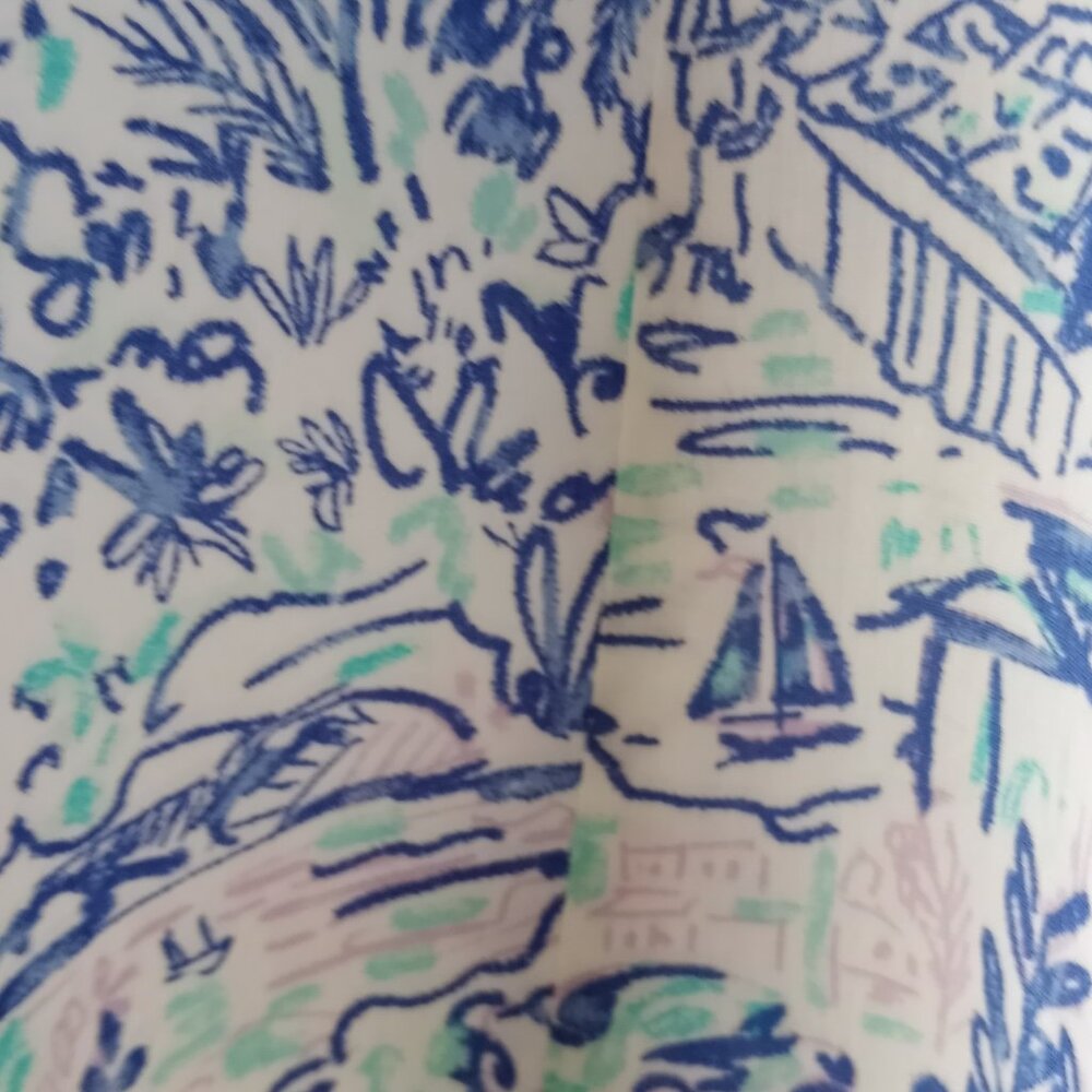 NWOT 'Talbots' Sleeveless Tropical themed Blouse Size XLp 100%Cotton - Picture 6 of 11